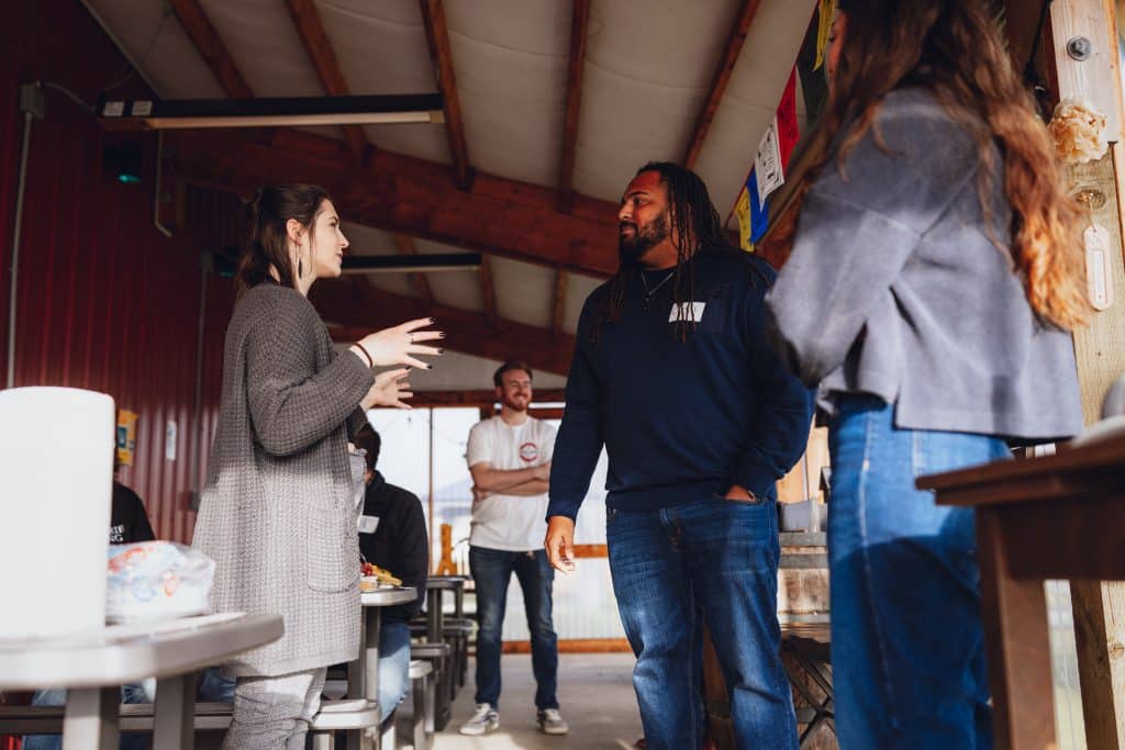 Chelsea Sonnenberg of Lewis County Young Professionals at Jones Creek Brewing in March, by Jesse Smith
